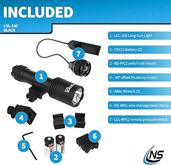 Nightstick LGL-160T LED Weapon Light 1100 Lumens CR123 Black