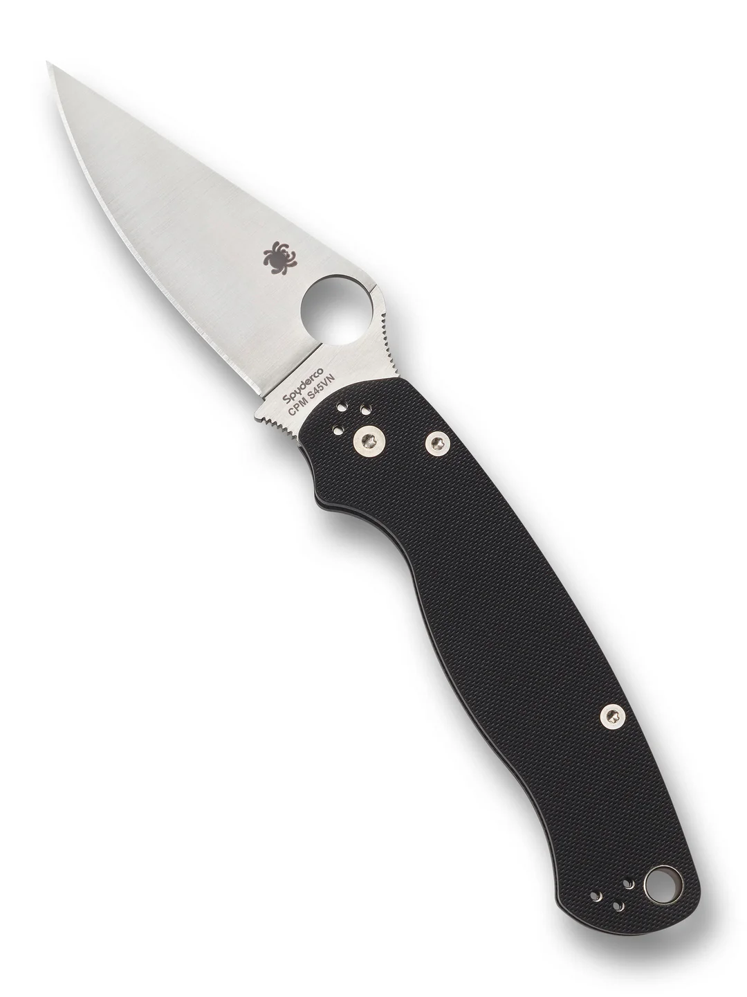 SPYDERCO - Para Military 2 Black G-10 S45VN Plain Edge