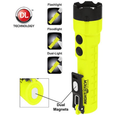 Nightstick XPP-5422GMX X-Series Dual-Light Flashlight with Dual Magnets, Green/Black
