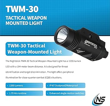 Nightstick TWM-30 Tactical Weapon-Mounted Light, Black