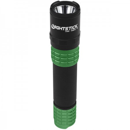 Nightstick Tactical Flashlight USB Rechargeable, Green USB-558XL-G