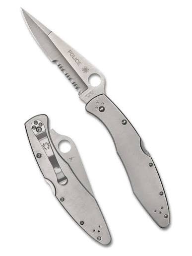 SPYDERCO - Police Model Stainless Steel VG-10 Plain Edge