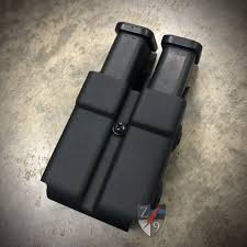 Zero9 Double Mag Case - Glock 9/40 - Plain Black - Molle Loks - Z9-4005-BLK-MLK