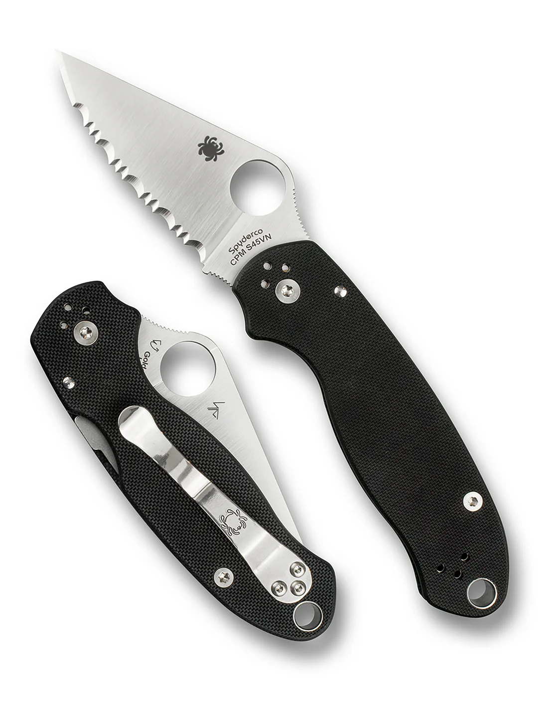 SPYDERCO - Para 3 Black G-10 S45VN Plain Edge