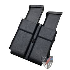 Zero9 Double Mag Case - Glock 9/40 - Plain Black - Molle Loks - Z9-4005-BLK-MLK